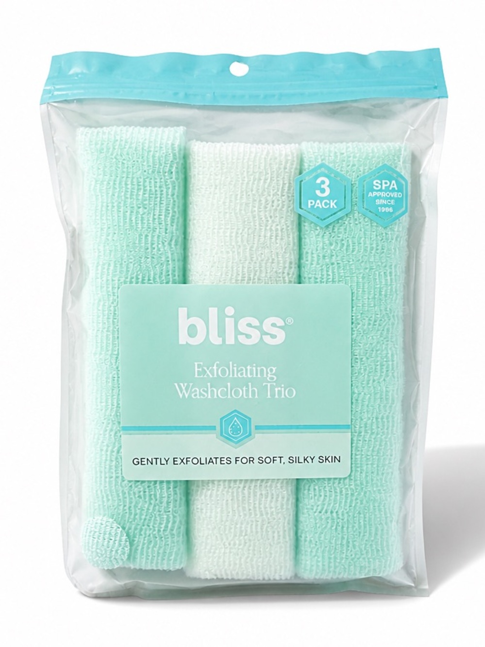 Exfoliating Washcloth Trio - Mint Green